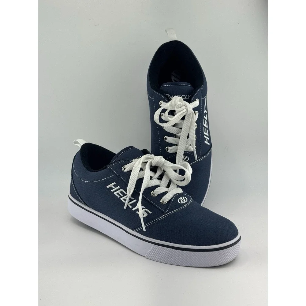 Heelys Pro 20 Men's Sz 8 Navy Blue Canvas Wheeled Skate Sneakers Shoes HE100758